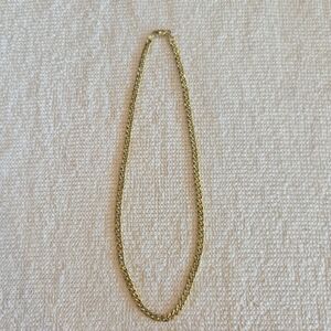 Vintage 750 Yellow Gold Curb Chain Link Necklace 16"
